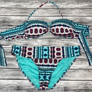 La Blanca 10 bikini set green blue red  new no tags